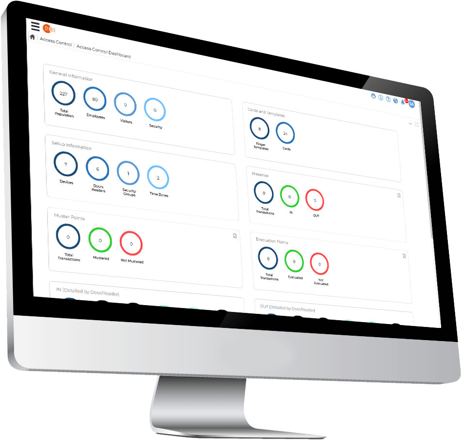 Access Control Security Systems 9 system dashboard