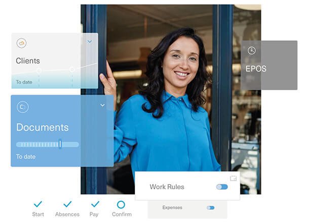 lady showcasing our swipe card system